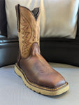 Cebu Arizona Steel toe - Brown Pull On Western Wedge Work Boot