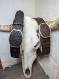 Del Cesar Western Belts - Black or Brown Leather Belt