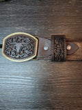 Del Cesar Western Belts - Black or Brown Leather Belt