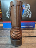 Wild West Brown Caiman - Side Zip Boots
