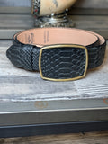 Denver Western Belts - Imitation Python - Black or Brown