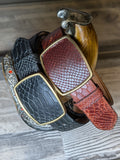 Denver Western Belts - Imitation Python - Black or Brown