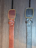 Denver Western Belts - Imitation Python - Black or Brown