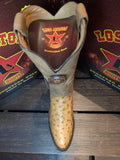 Round Toe - Ostrich - Amber - Los Altos Boots