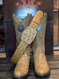 Round Toe - Ostrich - Amber - Los Altos Boots