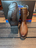 Wild West Brown Caiman - Side Zip Boots