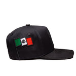 M Rhinestone Snapback - Black - Mexican Flag