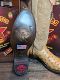 Round Toe - Ostrich - Amber - Los Altos Boots
