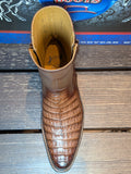 Wild West Brown Caiman - Side Zip Boots