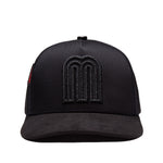 M Rhinestone Snapback - Black - Mexican Flag