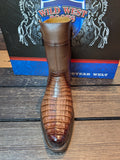 Wild West Brown Caiman - Side Zip Boots