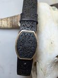 Del Cesar Western Belts - Black or Brown Leather Belt